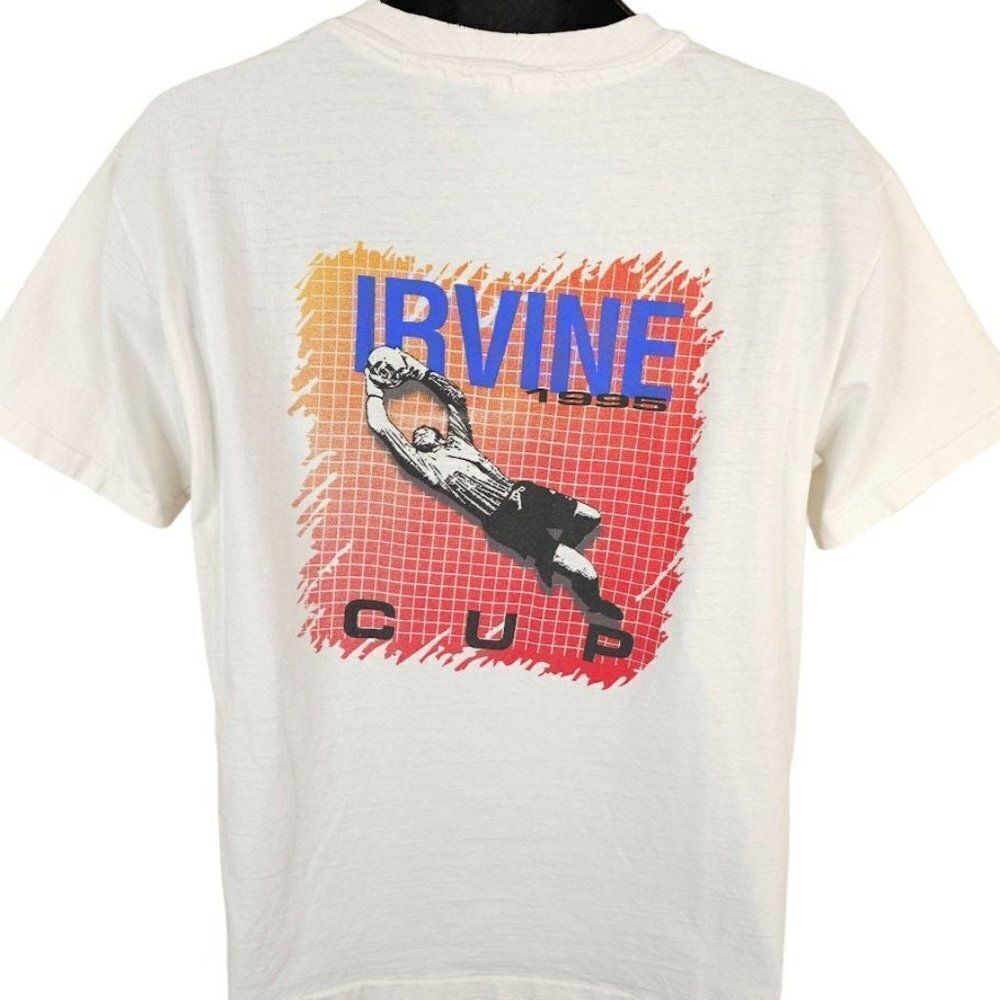 Irvine Cup T Shirt Mens Size Large Vintage 90s 1995 Soccer Futbal Football